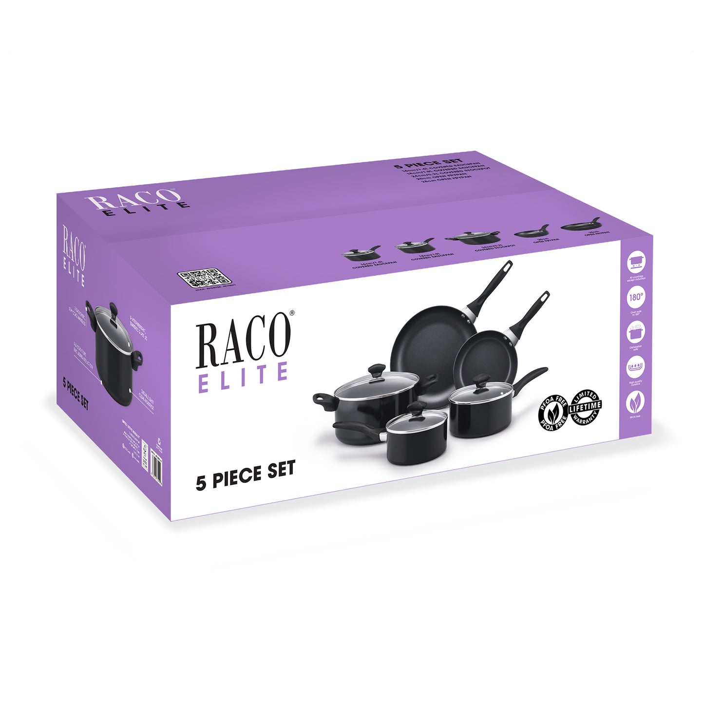RACO Elite Nonstick 5 Piece Cookware Set