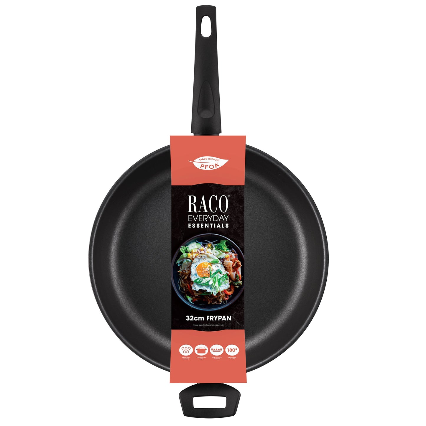 RACO Everyday Essentials Nonstick Induction Deep Open Frypan 32cm With Helper Handle
