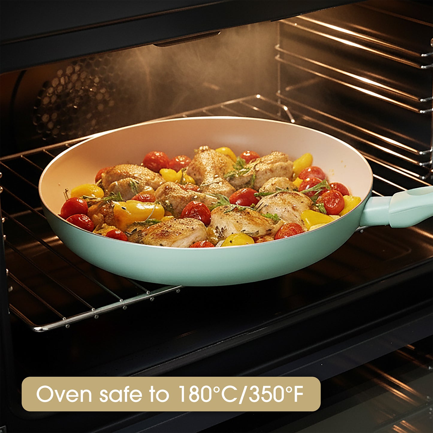 RACO SmartStart Ceramic Nonstick Induction Covered Stockpot 24CM/5.2L Lichen