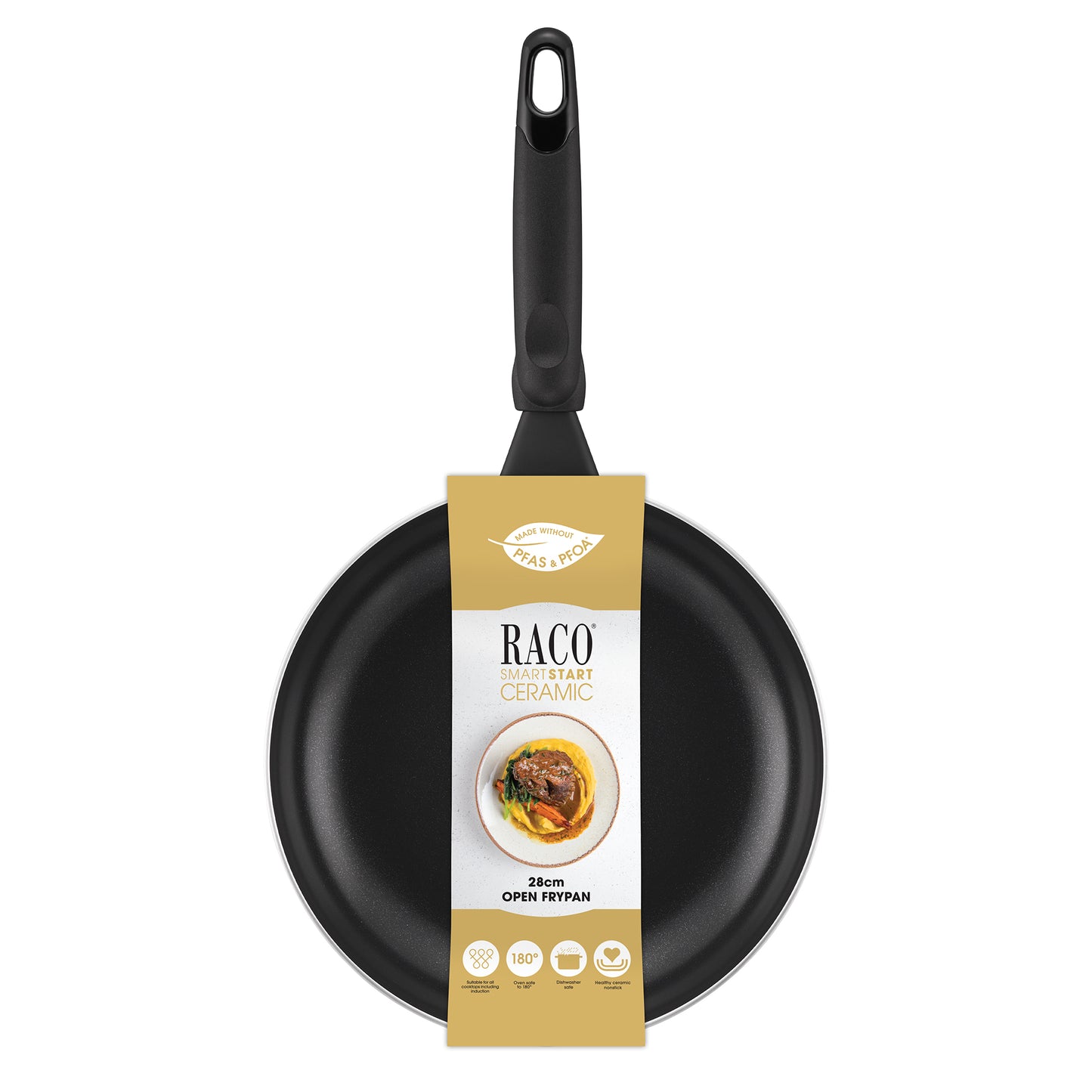 RACO SmartStart Ceramic Nonstick Induction Open Frypan 28cm Grey