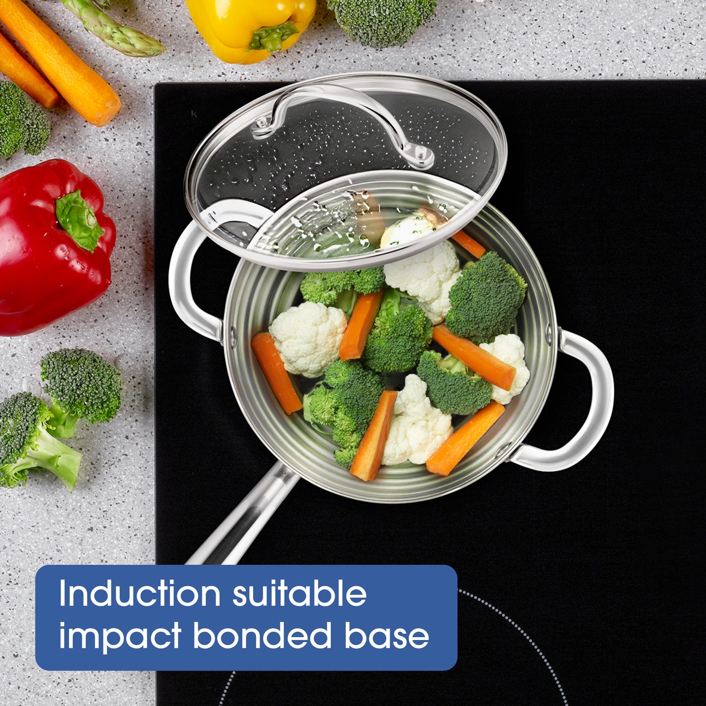 RACO Steel Essentials Stainless Steel Induction Covered Saucepan 18cm/1.9L