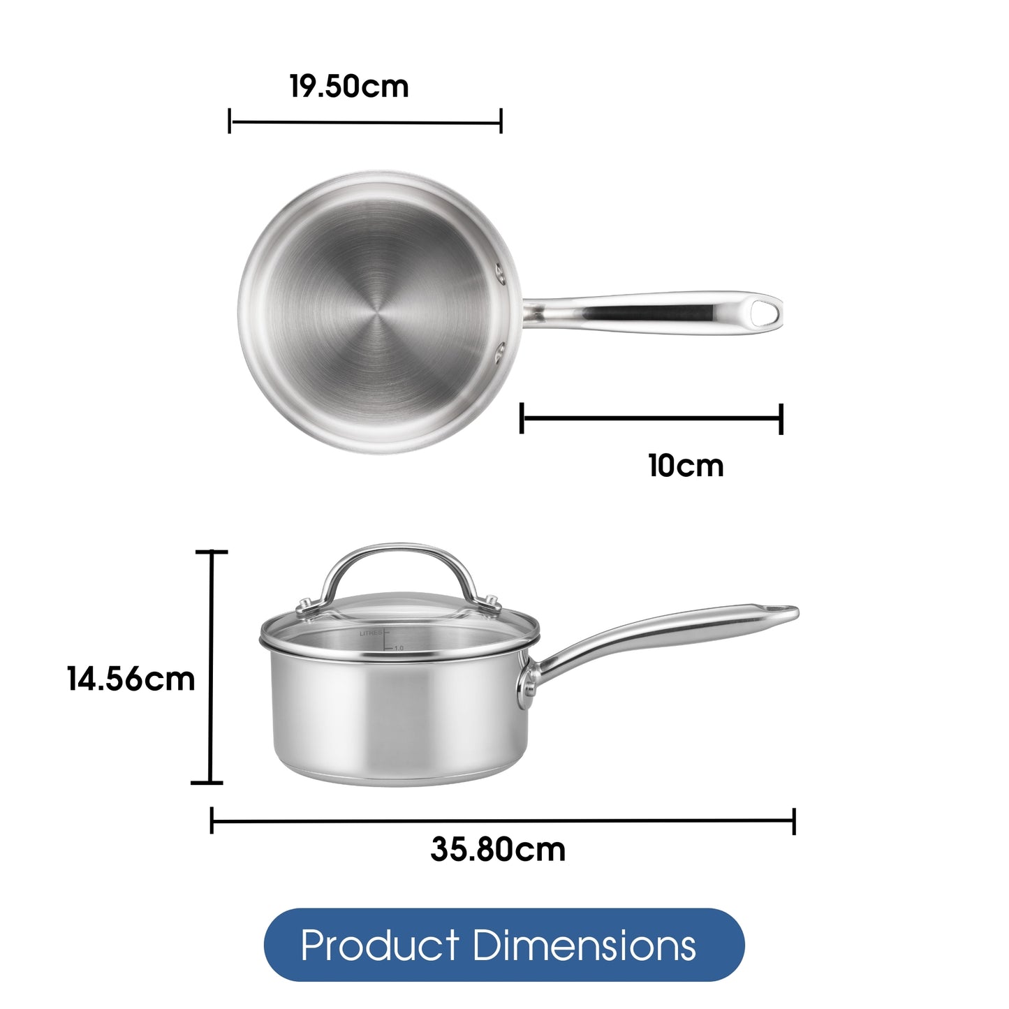 RACO Steel Essentials Stainless Steel Induction Covered Saucepan 18cm/1.9L