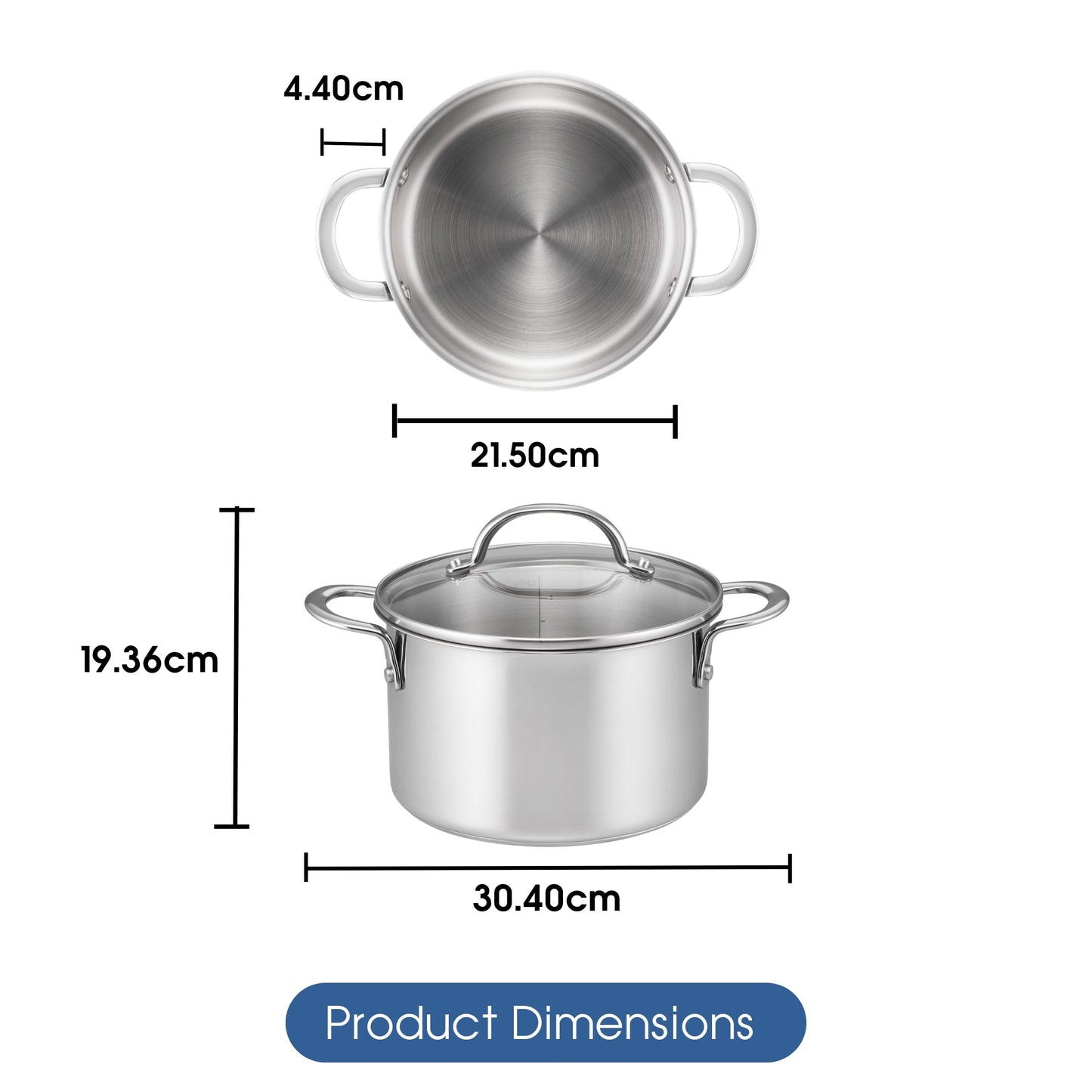 RACO Steel Essentials Stainless Steel Induction Covered Saucepot 20cm/3.8L