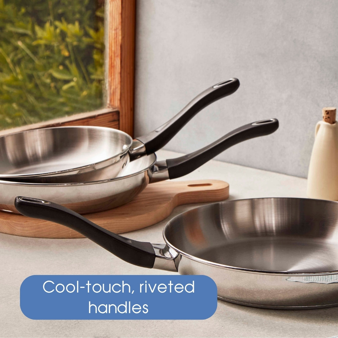 RACO Eversteel Stainless Steel Induction Frypan 30cm with helper handle