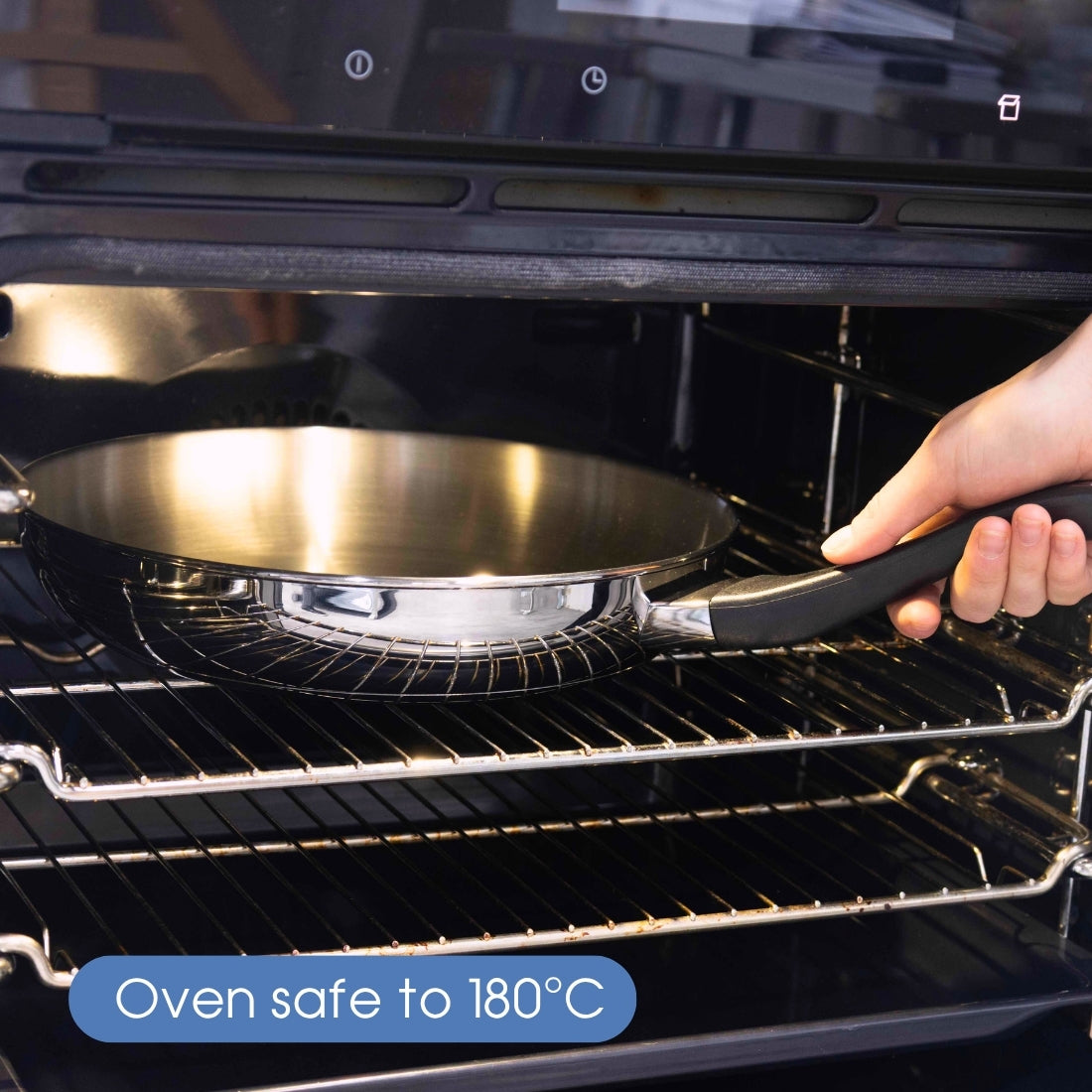 RACO Eversteel Stainless Steel Induction Frypan 30cm with helper handle