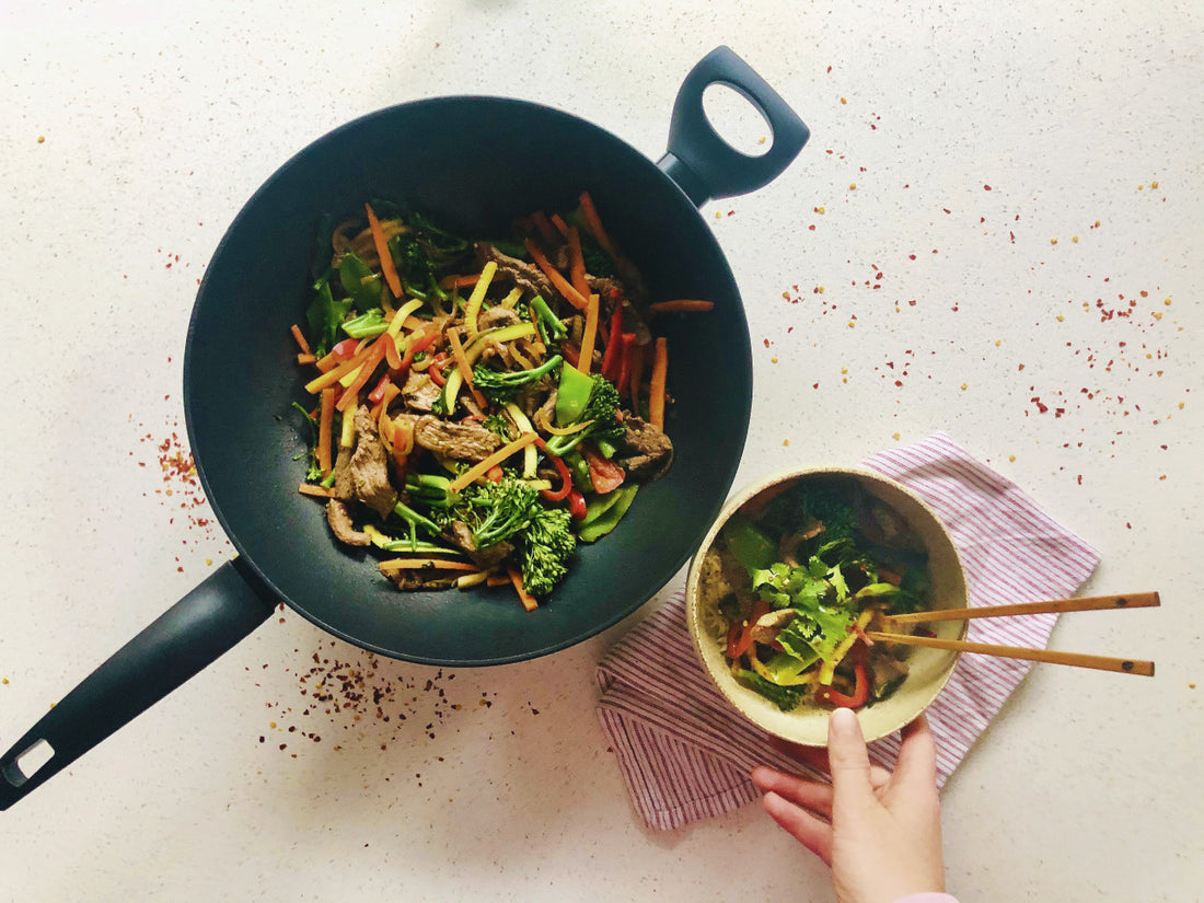 Lamb Stir Fry with Garlic Rice