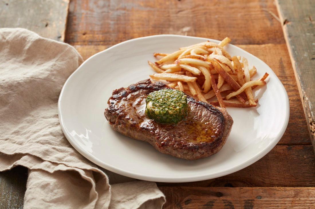 Steak with Cafe De Paris Butter & Frites