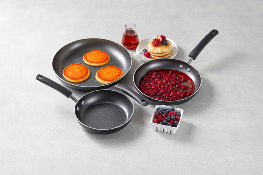 Fluffy Pancakes with Warm Berry Compote