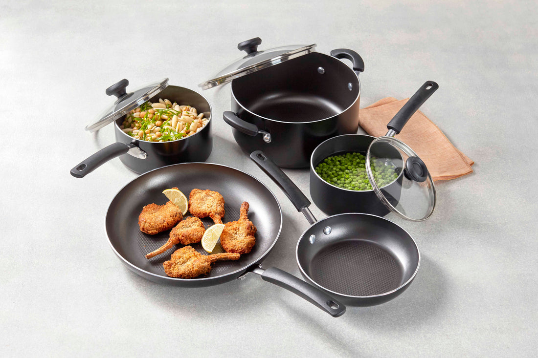 Crumbed Lamb Cutlets with Pasta, Chickpeas & Buttered Peas