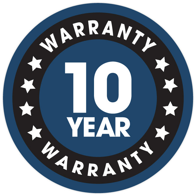 RACO Power Base cookware 10 year warranty quality guarantee icon badge.