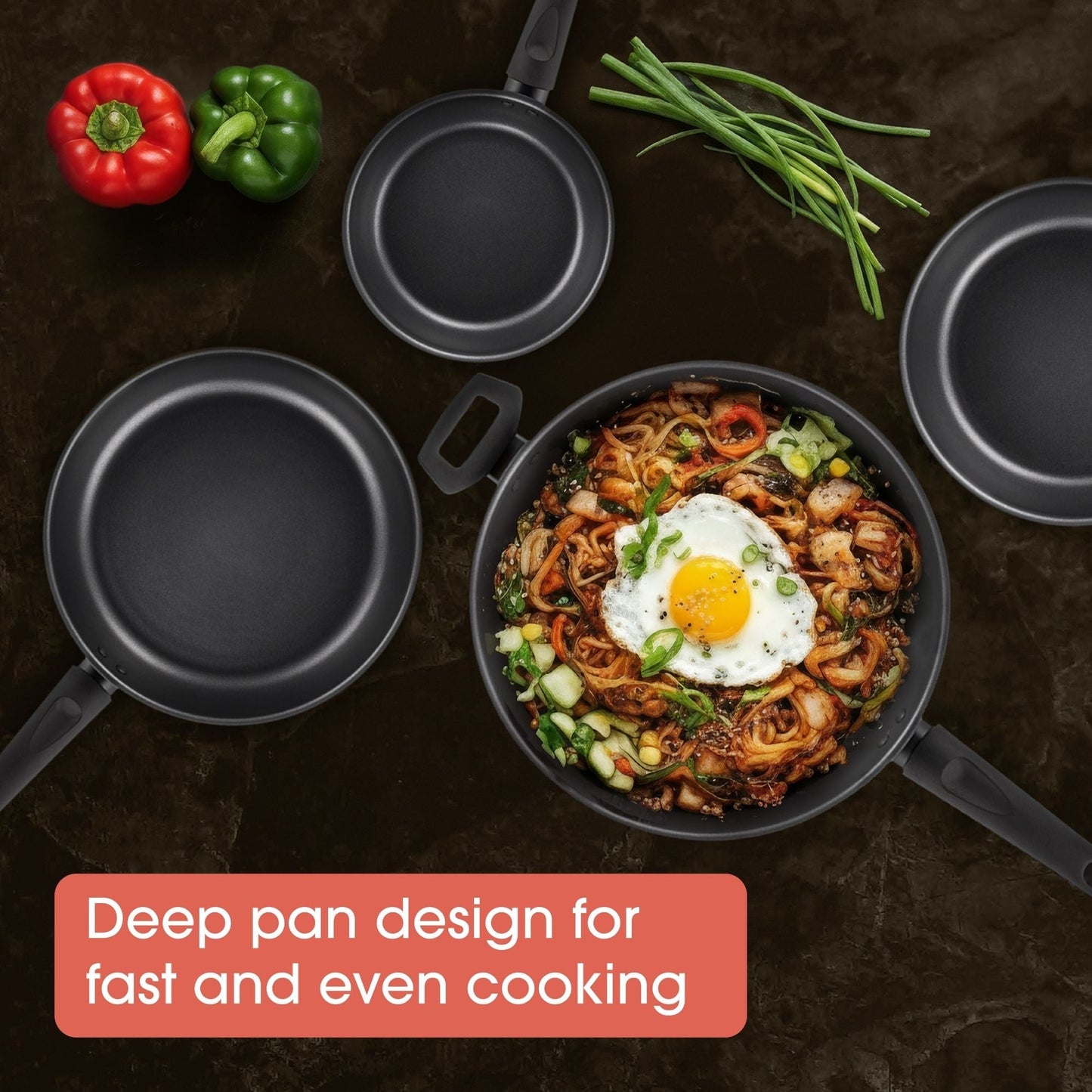 RACO Everyday Essentials Nonstick Induction Deep Open Frypan 32cm With Helper Handle