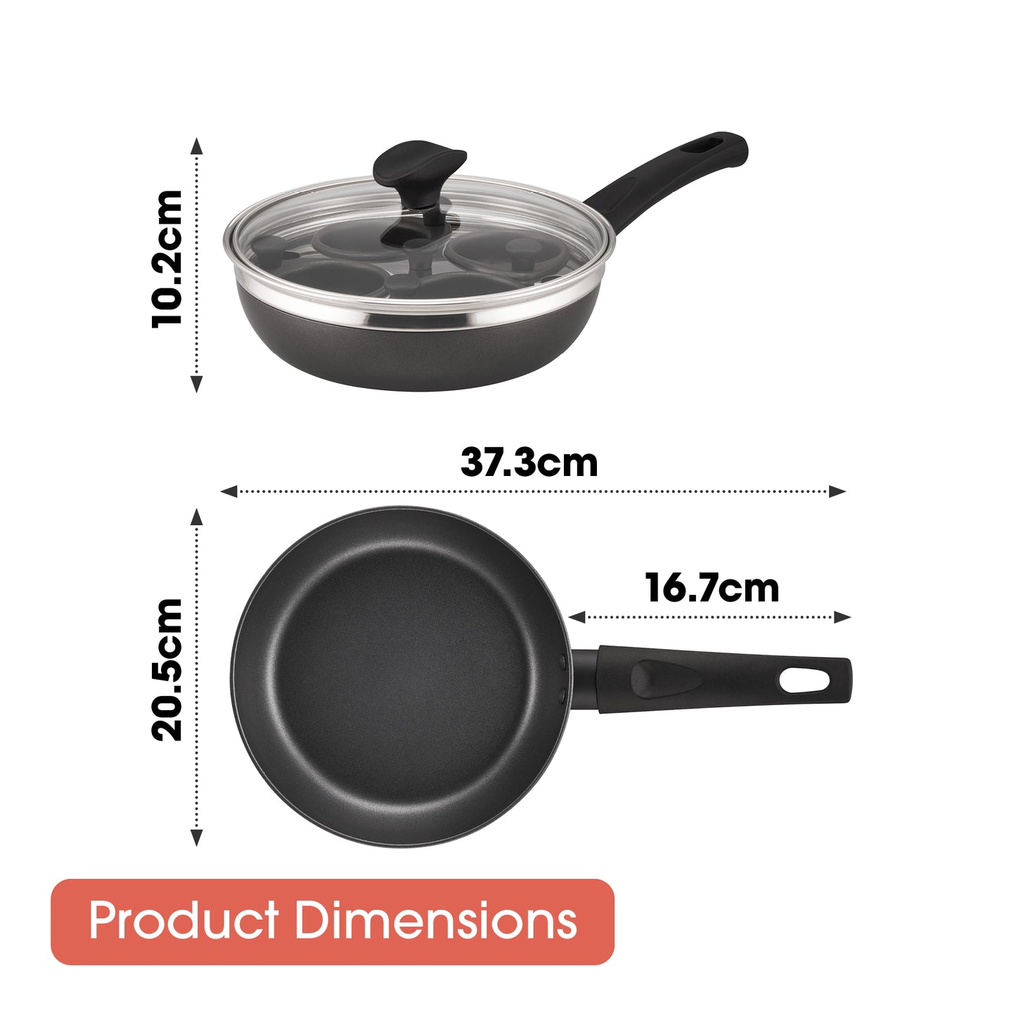 RACO Everyday Essentials Nonstick Induction Egg Poacher 20cm
