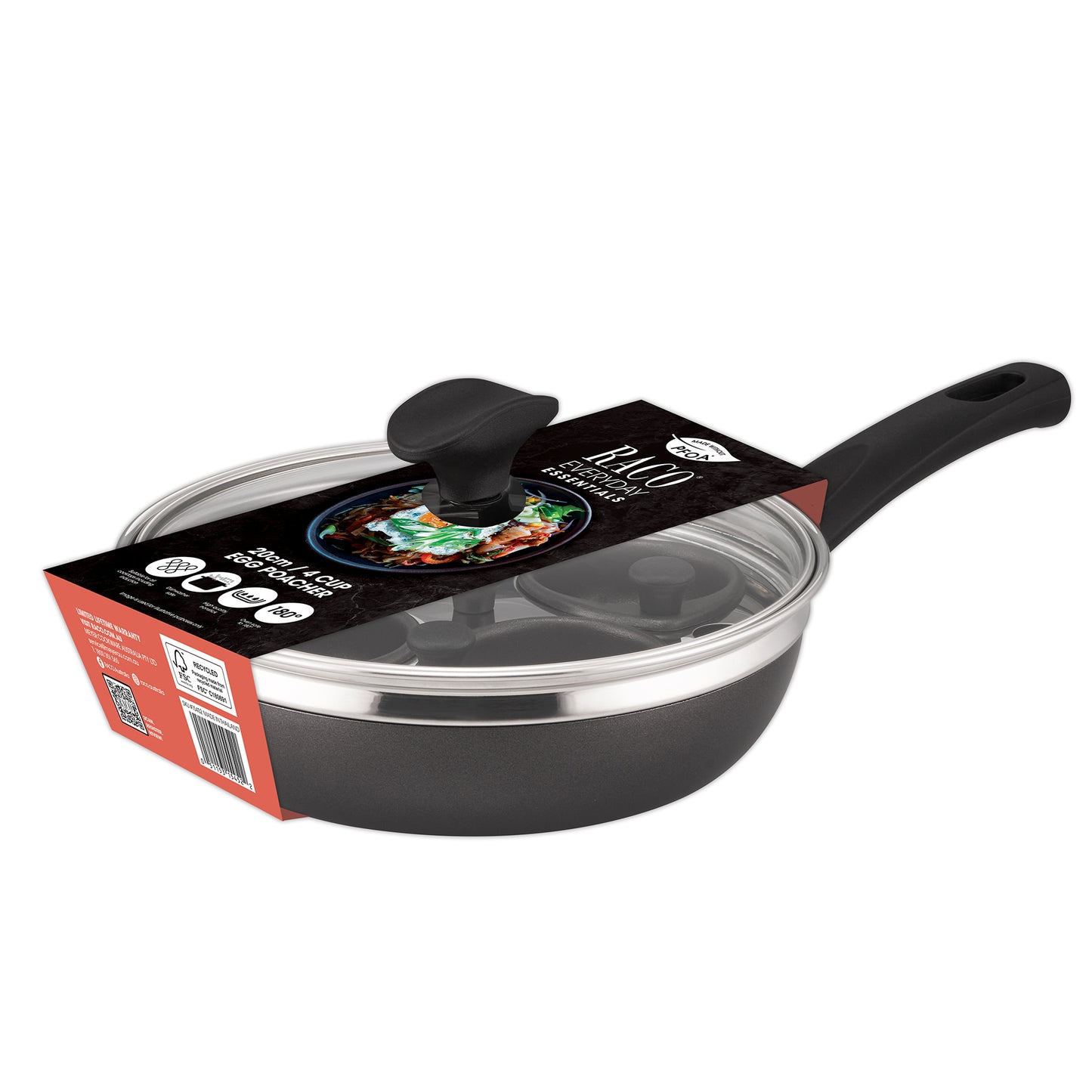 RACO Everyday Essentials Nonstick Induction Egg Poacher 20cm