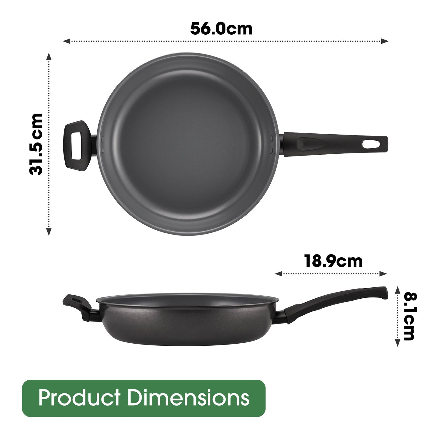 RACO Ceramic Essentials Induction Deep Open Frypan 30cm With Helper Handle