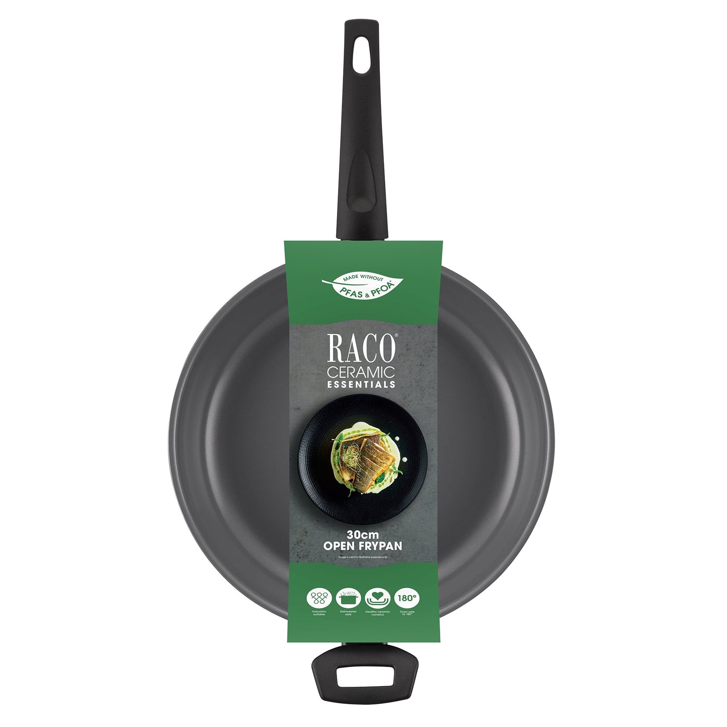 RACO Ceramic Essentials Induction Deep Open Frypan 30cm With Helper Handle