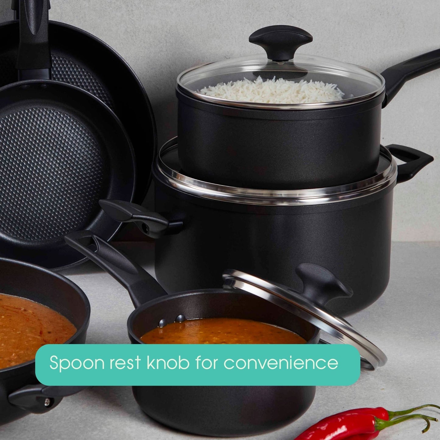 RACO 9x Tougher Nonstick Induction 6 Piece Cookware Set