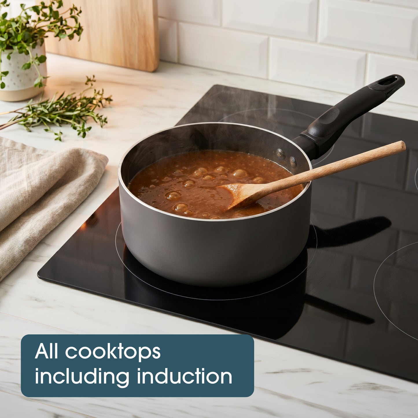 RACO SmartStart Ceramic Nonstick Induction Open Frypan 30cm Grey
