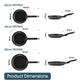 RACO SmartStart Ceramic Nonstick Induction Triple Pack Frypans 20/24/30cm Grey