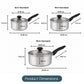 RACO SmartStart Stainless Steel Induction 3 Piece Saucepan Set 16/18/20cm
