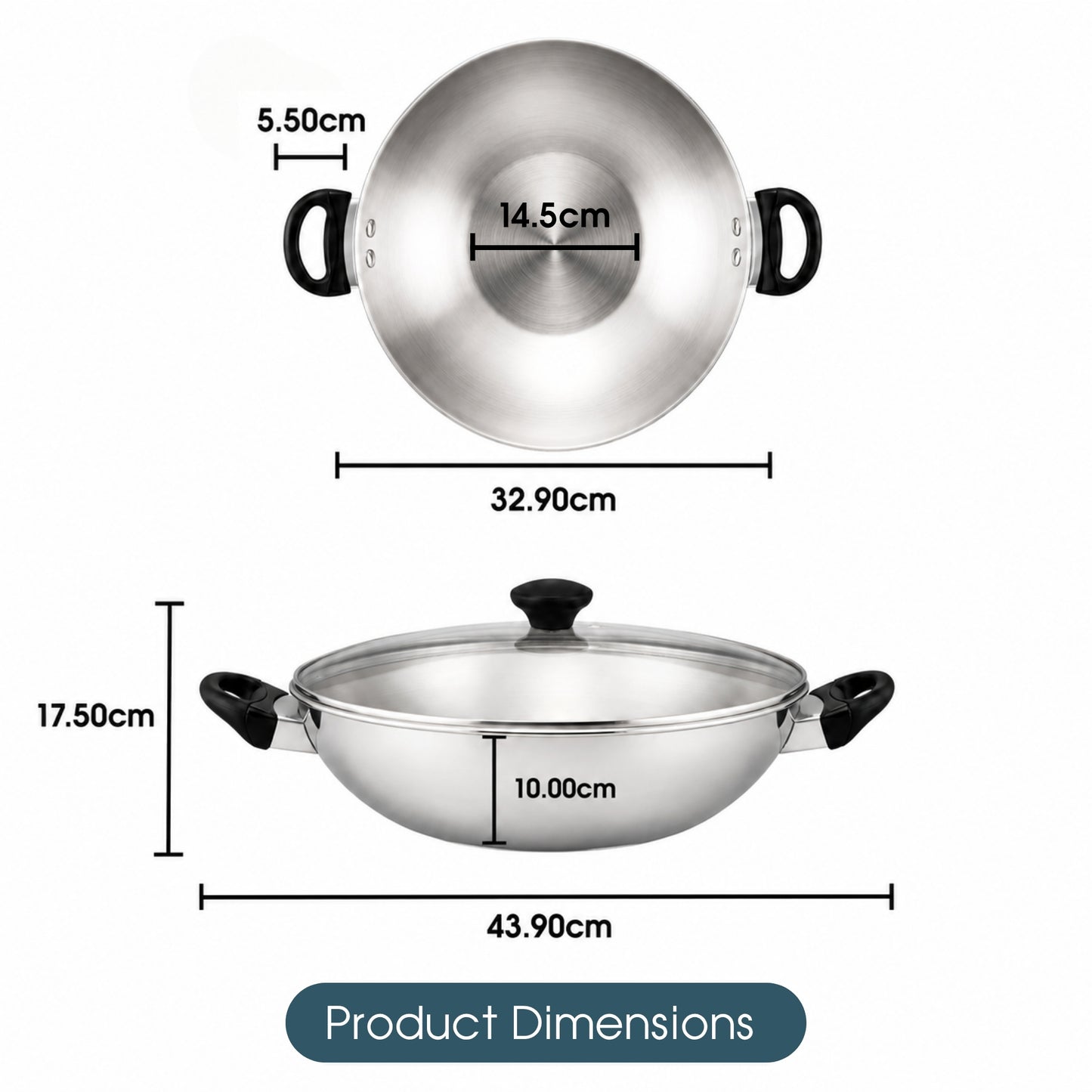 RACO SmartStart Stainless Steel Induction Covered Wok 32cm
