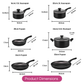 RACO Evolution Nonstick Induction 6 Piece Cookware Set