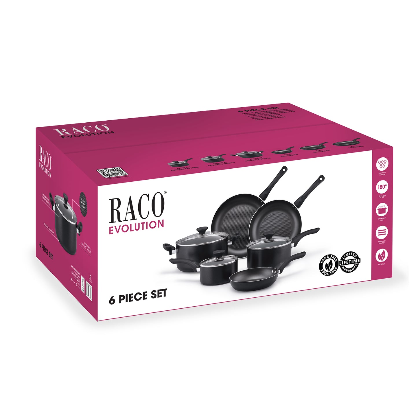 RACO Evolution Nonstick Induction 6 Piece Cookware Set
