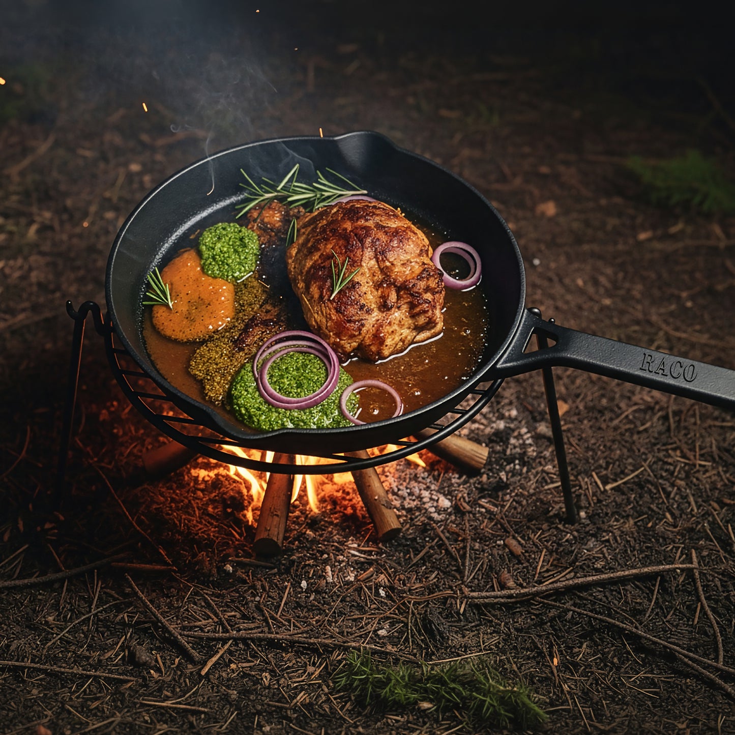 RACO Evercast Pre-Seasoned Cast Iron Open Frypan 24cm