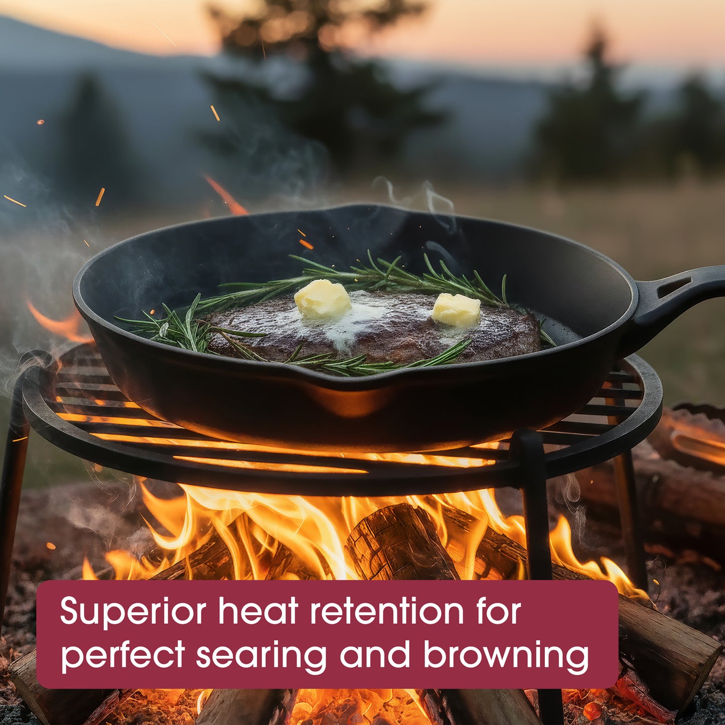 RACO Evercast Pre-Seasoned Cast Iron Open Frypan 24cm