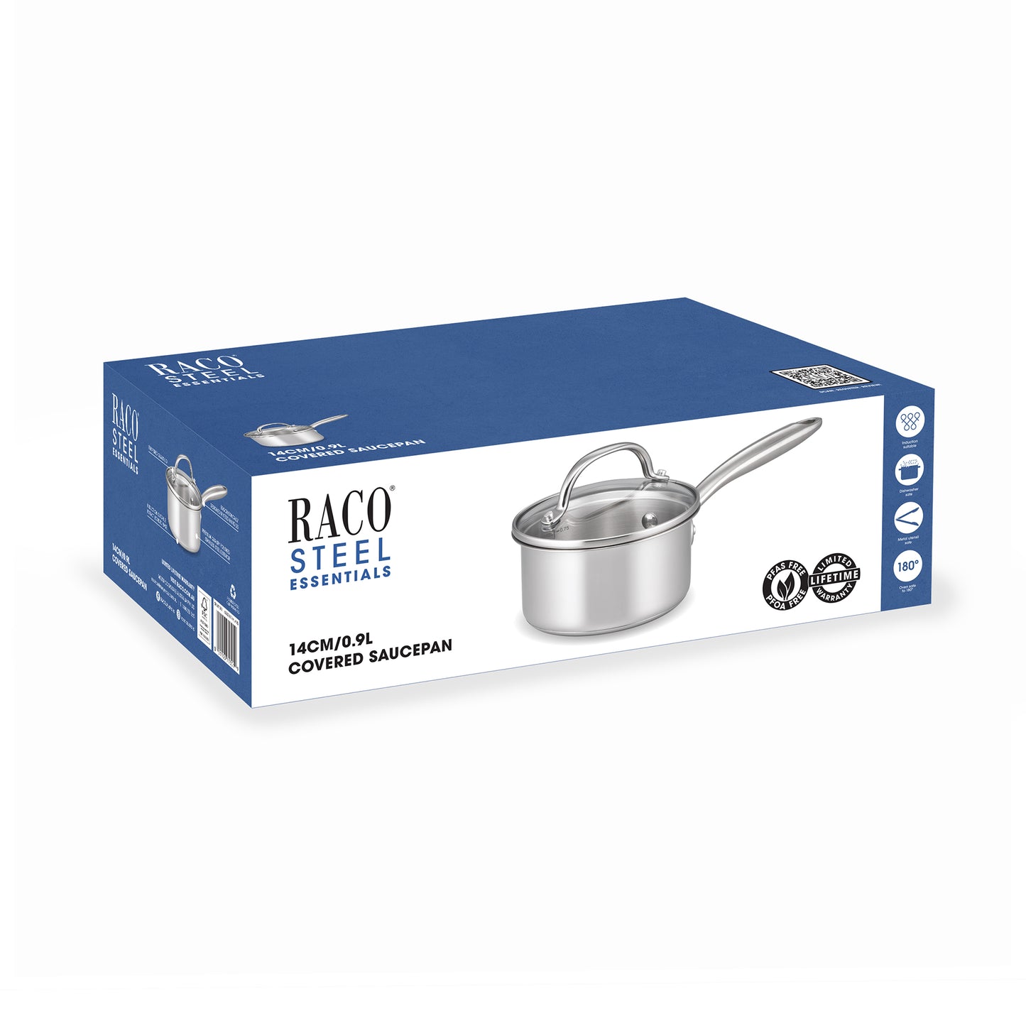 RACO Steel Essentials Stainless Steel Induction Covered Saucepan 14cm/0.9L