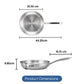 RACO Steel Essentials Stainless Steel Induction Open Frypan 24cm