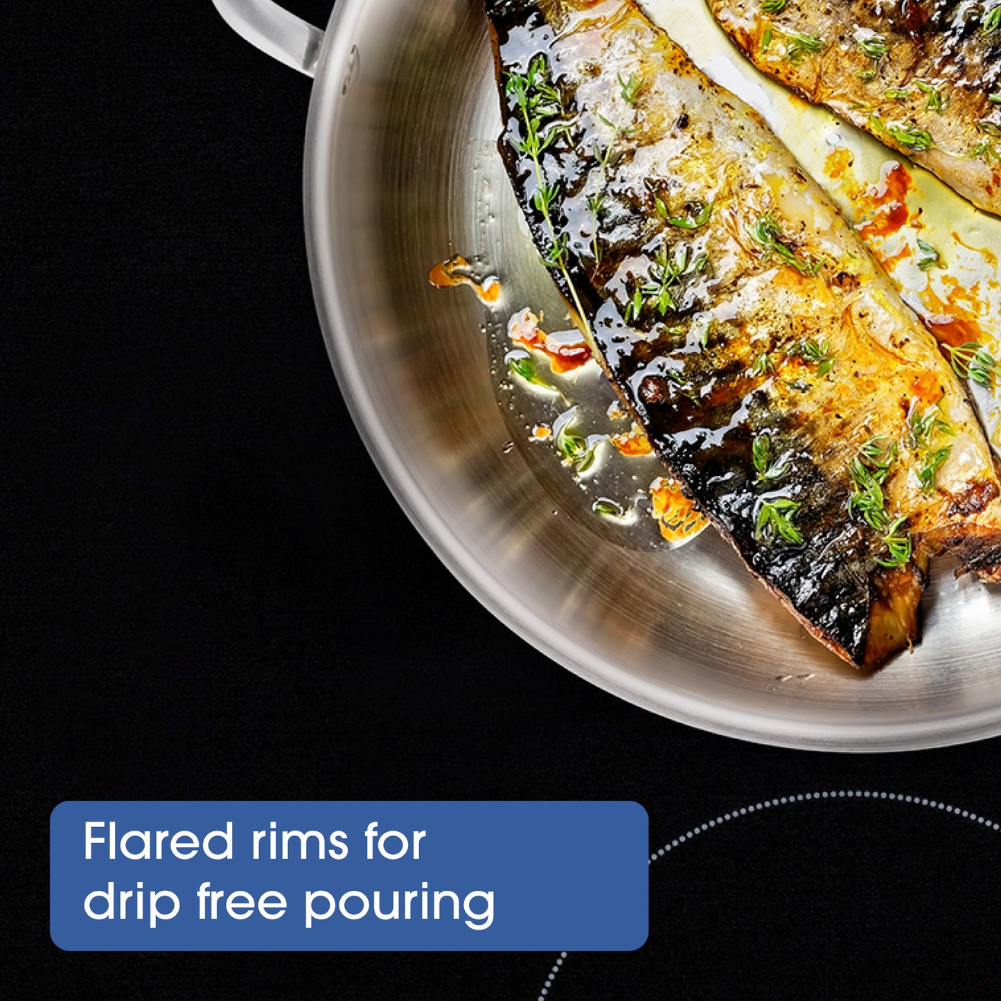 RACO Steel Essentials Stainless Steel Induction Open Frypan With Helper Handle 30cm