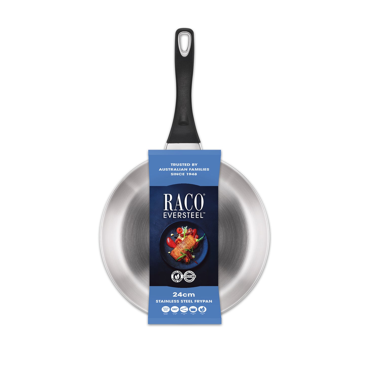 RACO Eversteel Stainless Steel Induction Frypan 24cm