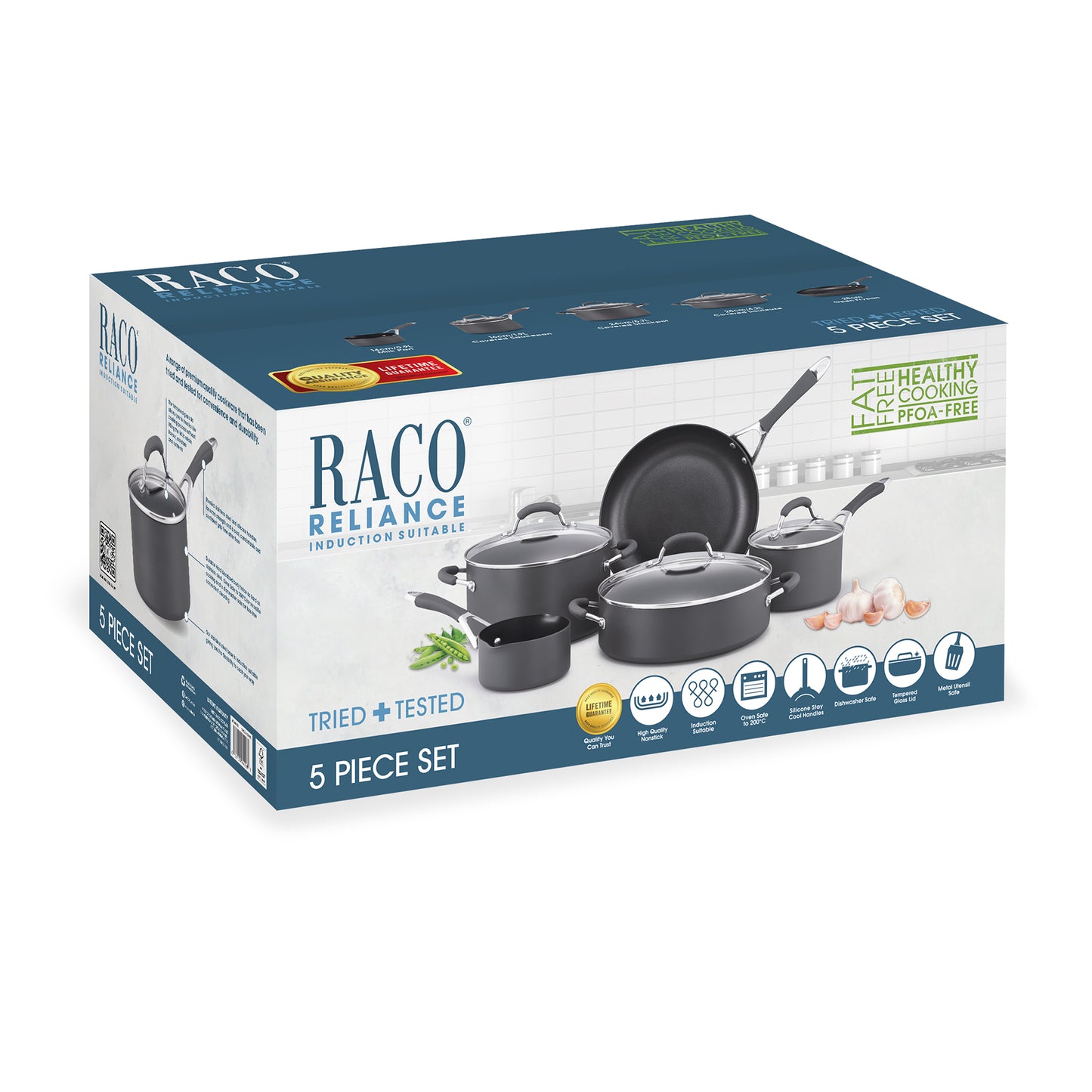 RACO Reliance Nonstick Induction 5 Piece Cookware Set