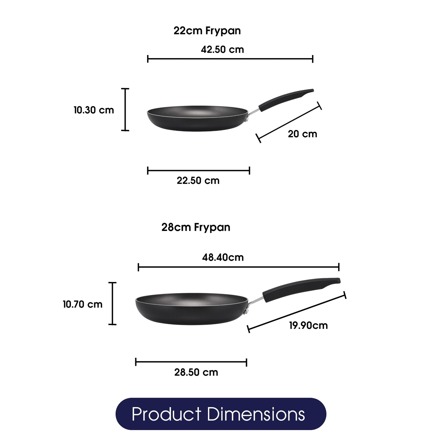 RACO Smartstart Nonstick Induction Twin Pack Frypan 22/28CM