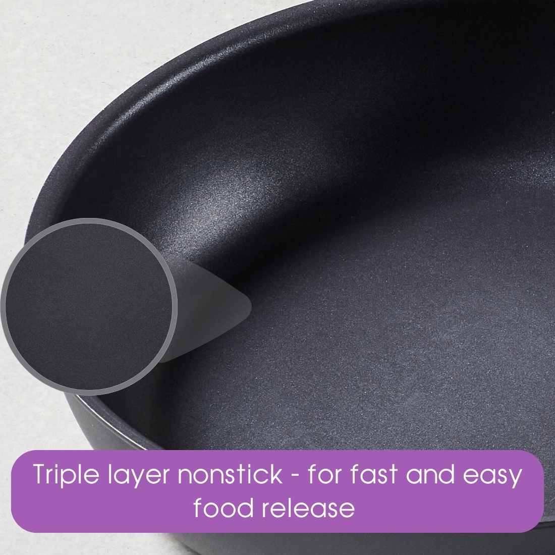 RACO Eclipse Nonstick Induction 3 Piece Cookware Set Matte Black | RACO ...