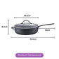 RACO Eclipse Nonstick Induction Covered Saute 28cm/4.7L Matte Black