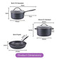 RACO Eclipse Nonstick Induction 3 Piece Cookware Set Matte Black