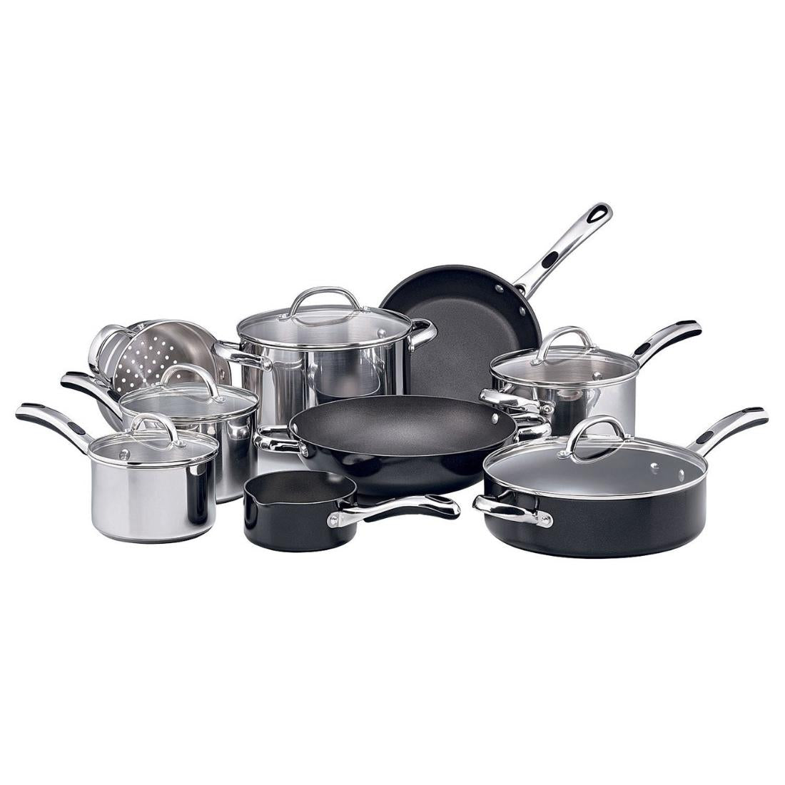 RACO Kitchen Essentials Nonstick/Stainless Steel Induction 9 Piece Cookware Set