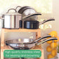 RACO Kitchen Essentials Nonstick/Stainless Steel Induction 9 Piece Cookware Set