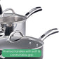 RACO Kitchen Essentials Nonstick/Stainless Steel Induction 9 Piece Cookware Set