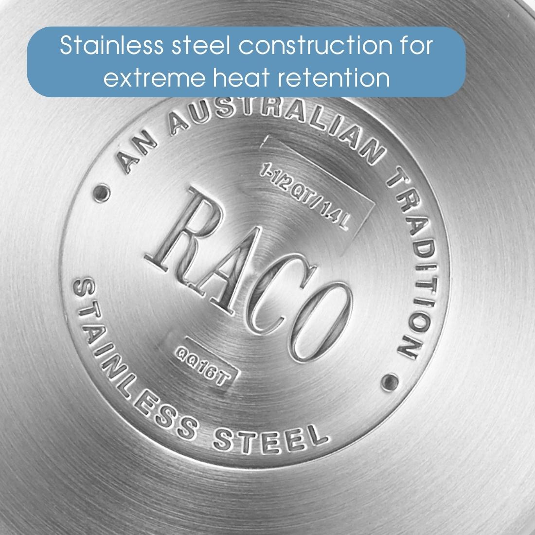 RACO Reliance Stainless Steel Induction Saucepan 16cm/1.4L