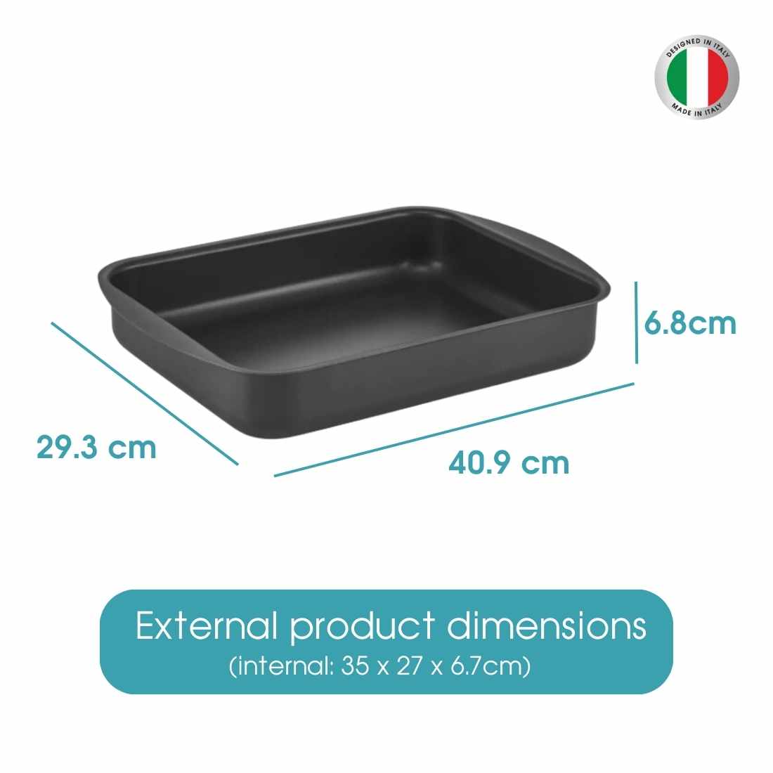 RACO Roaster Nonstick Large Roasting Pan 35x27x6.7cm