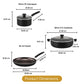 RACO Smartstart Nonstick Induction 3 Piece Cookware Set